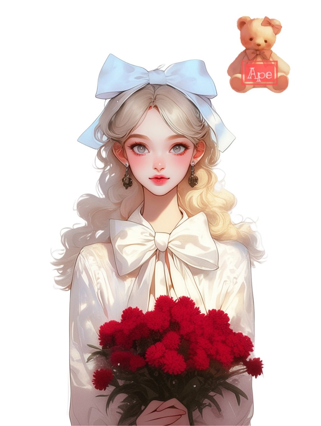 原创人物贴纸 装饰贴纸 一组5张 - 贴纸 - 纸 