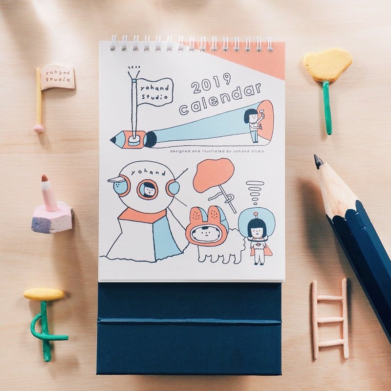 2019去探险 / 2019年桌历 - 年历/台历 - 纸 蓝色