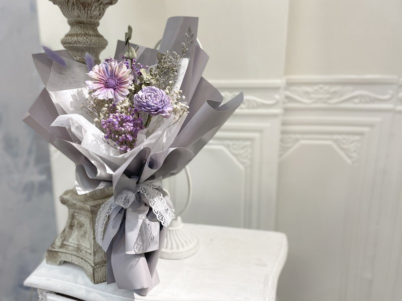 紫色 蓝紫色 毕业 干燥花束 毕业花束 - 干燥花/捧花 - 植物．花 紫色