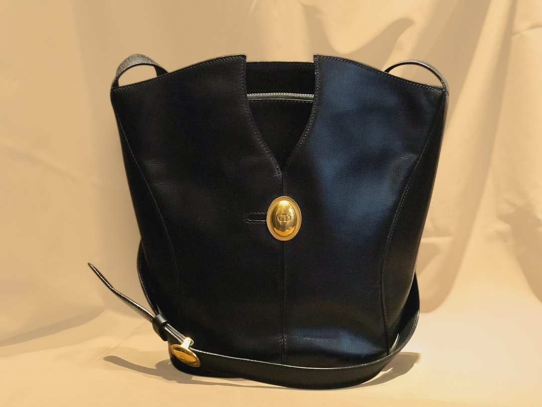 Vintage Christian Dior 水桶包 / 侧背包 - 侧背包/斜挎包 - 其他材质 黑色