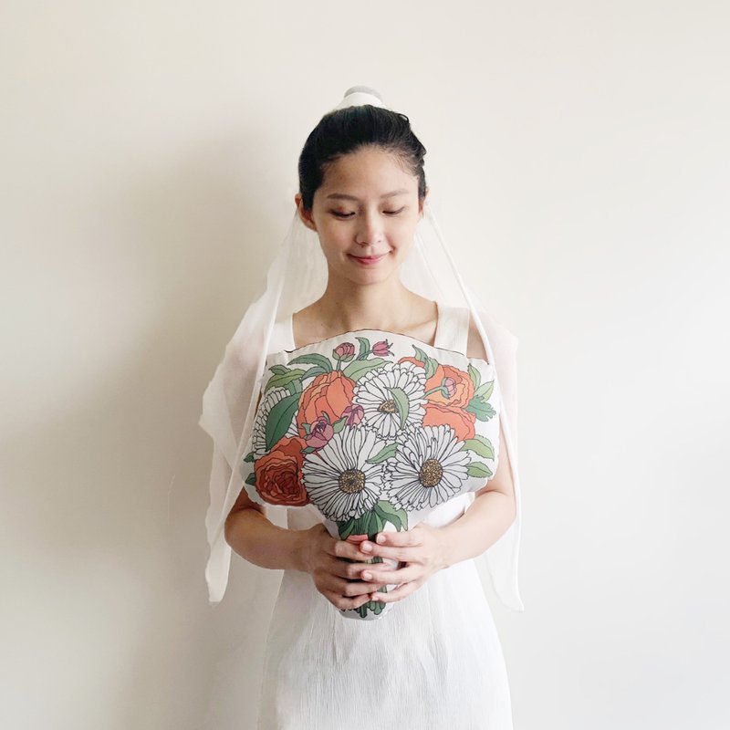 婚礼小物∣  插画捧花抱枕   *毕业礼物/毕业花束* - 干燥花/捧花 - 其他材质 