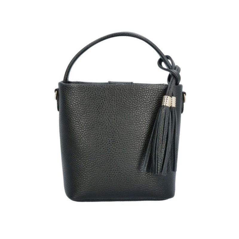 日本丰冈鞄 loop 迷你水桶包 黑色 - 侧背包/斜挎包 - 其他材质 