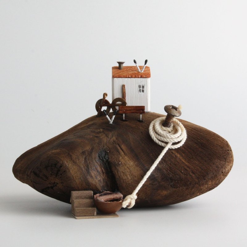 浮木摆饰 - 潮声与海鸥 - W834 - 摆饰 - 木头 