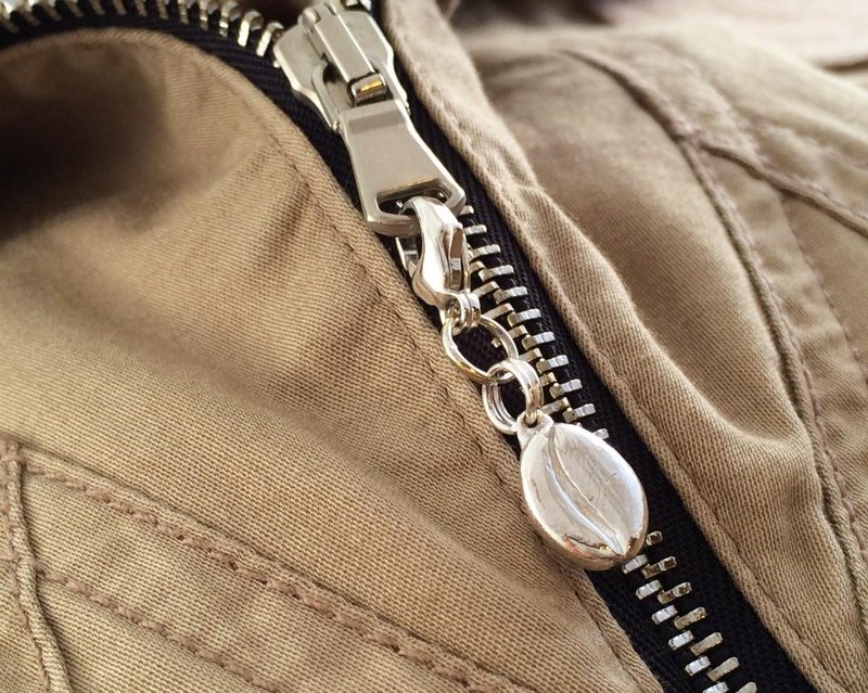 Coffee beans ◆ SV zipper top - 其他 - 其他金属 银色