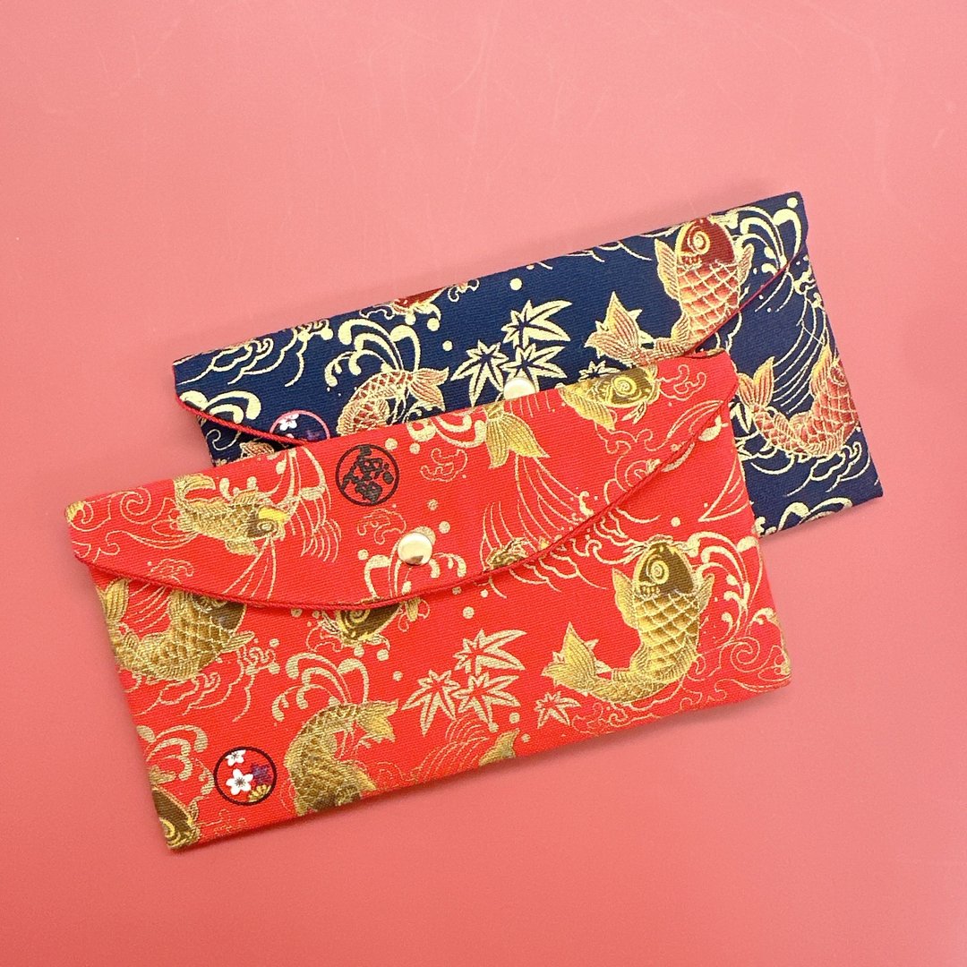 【快速出货】爸妈一人一新年快乐(两入组布红包袋 存折袋) - 红包/春联 - 棉 红色