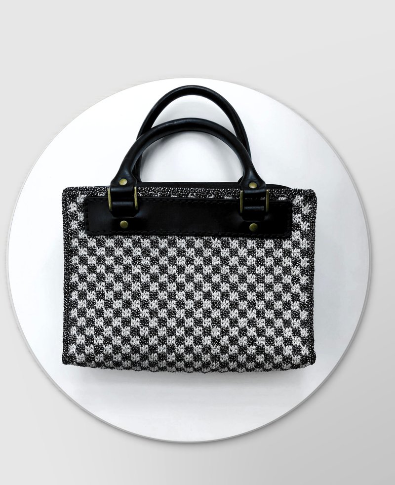 编织手提包 - 手提包/手提袋 - 棉．麻 黑色