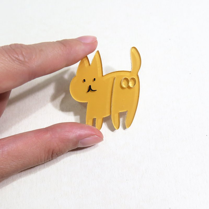 Innocent Cat Brooch - 胸针 - 压克力 多色