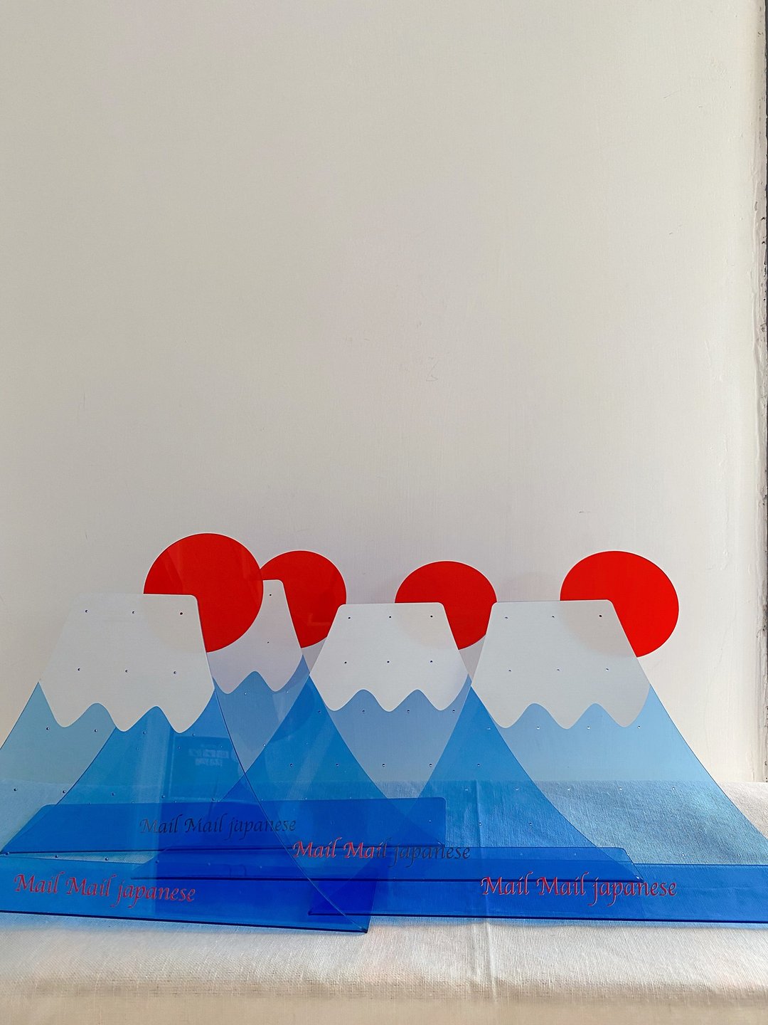 原创设计富士山耳环收纳装饰架 - 收纳用品 - 压克力 红色