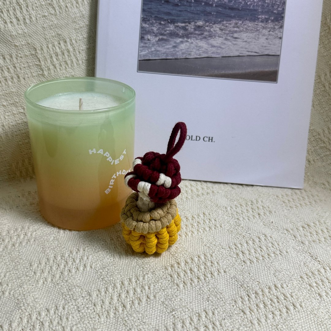MUMU 蘑菇盆栽编织吊饰 Macrame HAND MADE - 吊饰 - 棉 