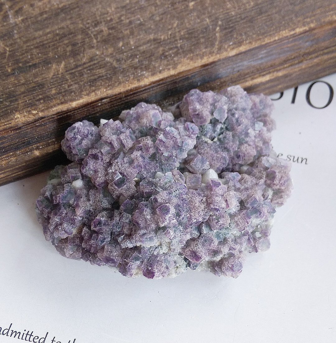 Fluorite 内蒙产地  阶梯状 紫绿色双色萤石 天然矿石 原矿 - 摆饰 - 其他材质 
