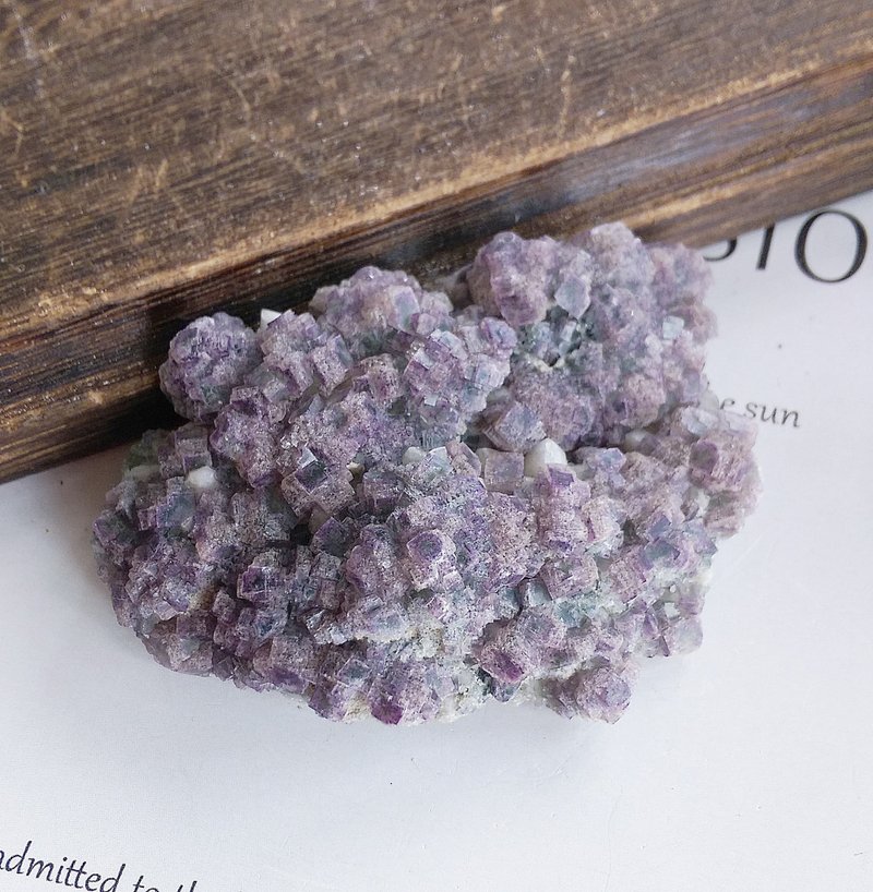Fluorite 内蒙产地  阶梯状 紫绿色双色萤石 天然矿石 原矿 - 摆饰 - 其他材质 