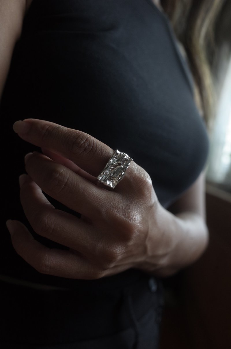 纯银年轮戒 Years Ring - 戒指 - 纯银 银色