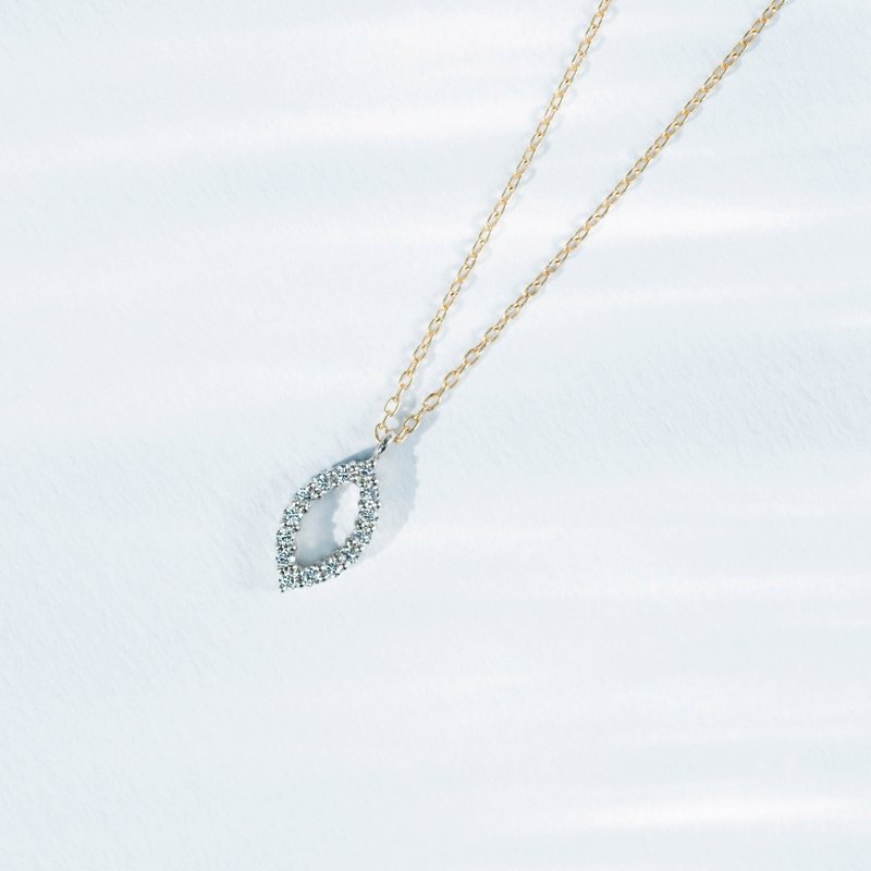 TOP Pt950×链条 K18YG/PG×钻石 0.098ct / Couleur Jaune Citron - 项链 - 宝石 金色