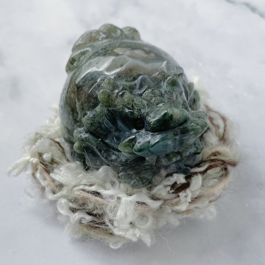 水草玛瑙龙龟-水草多款附手工矿垫 - 摆饰 - 半宝石 