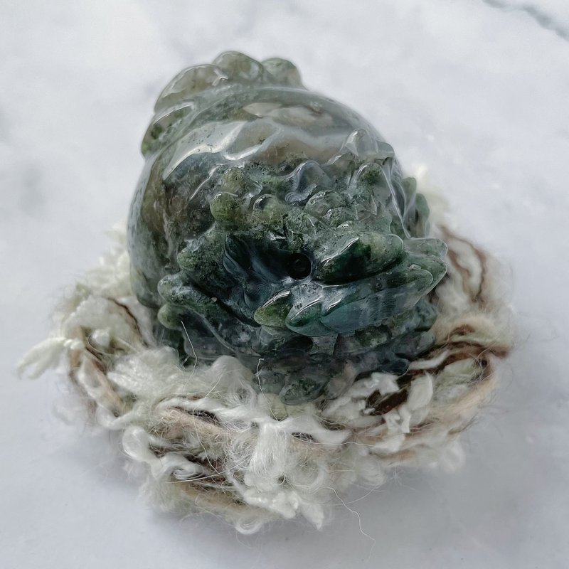 水草玛瑙龙龟-水草多款附手工矿垫 - 摆饰 - 半宝石 
