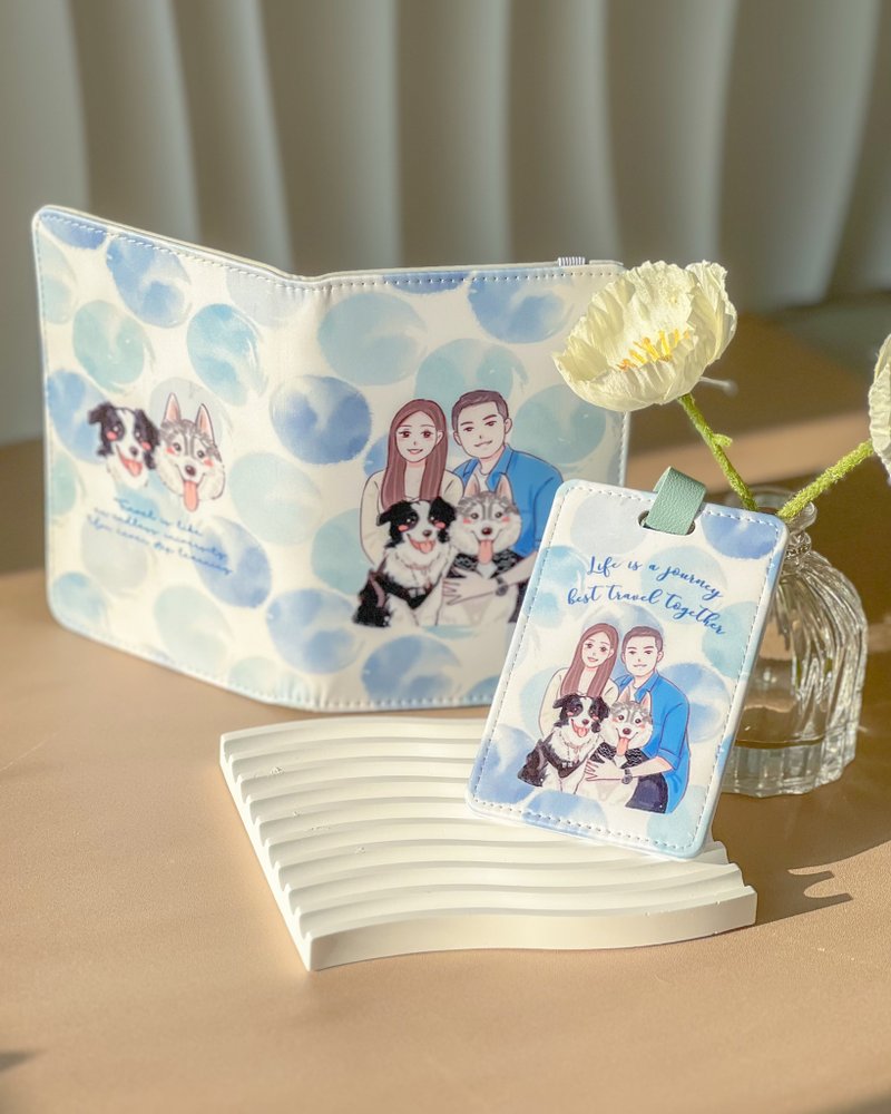 【定制化 护照套 行李牌】人像宠物似颜绘 ⋯Passport套护照夹⋯ - 护照夹/护照套 - 其他材质 