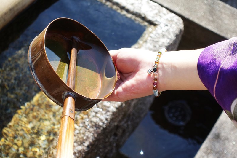 幸福小柿｜彩色糖果碧玺蓝拓帕石紫水晶手环 - 手链/手环 - 宝石 多色