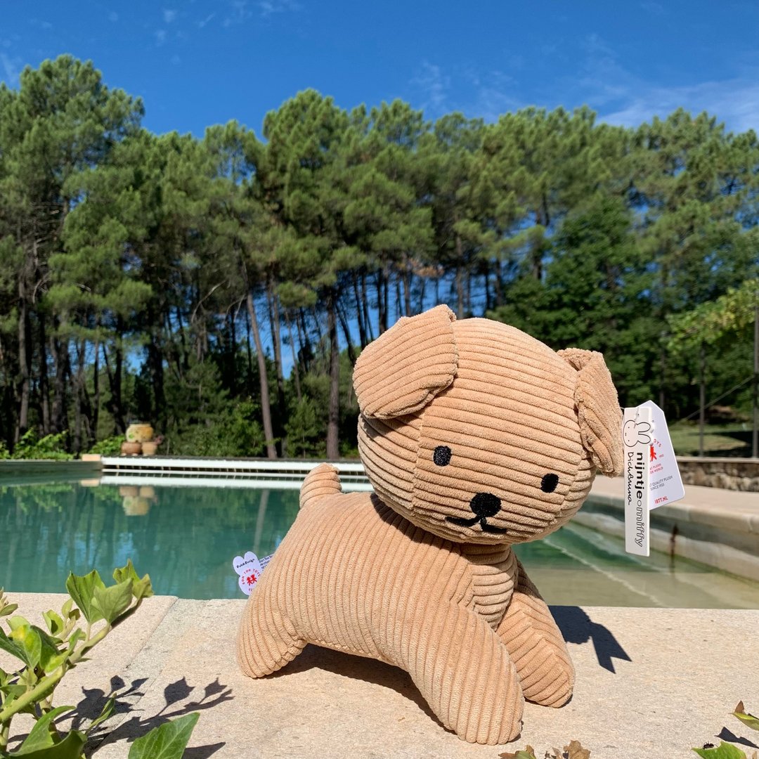 荷兰 Bon Ton Toys | Snuffy狗 灯芯绒娃娃 浅咖色 25cm - 玩偶/公仔 - 其他材质 卡其色