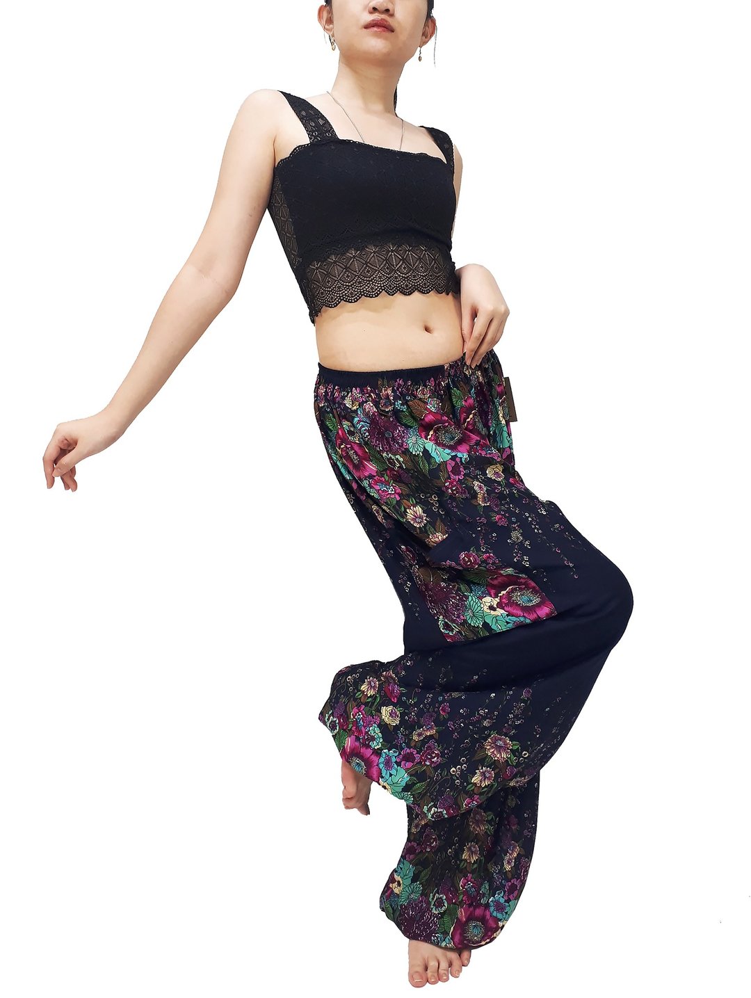 Women Pants Aladdin Pants Thai Pants Gypsy Pants Rayon Bohemian Trouser - 男士长裤 - 其他材质 蓝色