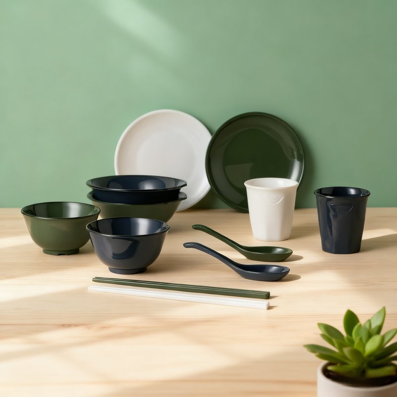 【哩皿生活】台式双全洁晶餐具 12件组 餐具礼盒 露营野餐 烤肉 - 餐刀/叉/匙组合 - 塑料 多色