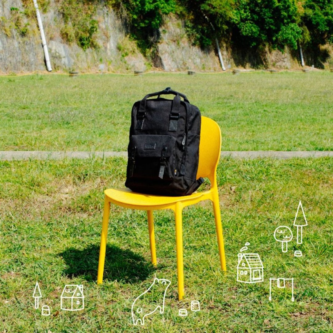 【设计品牌 | DOUGHNUT】MACAROON LARGE CORDURA BLACK / 黑 - 后背包/双肩包 - 尼龙 黑色