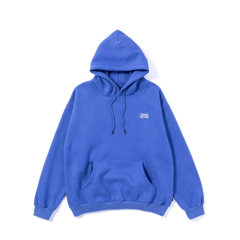 日本限定 POLER MCQUEEN HOOD 刺绣日升帽T / 蓝 - 中性连帽卫衣/T 恤 - 其他材质 蓝色