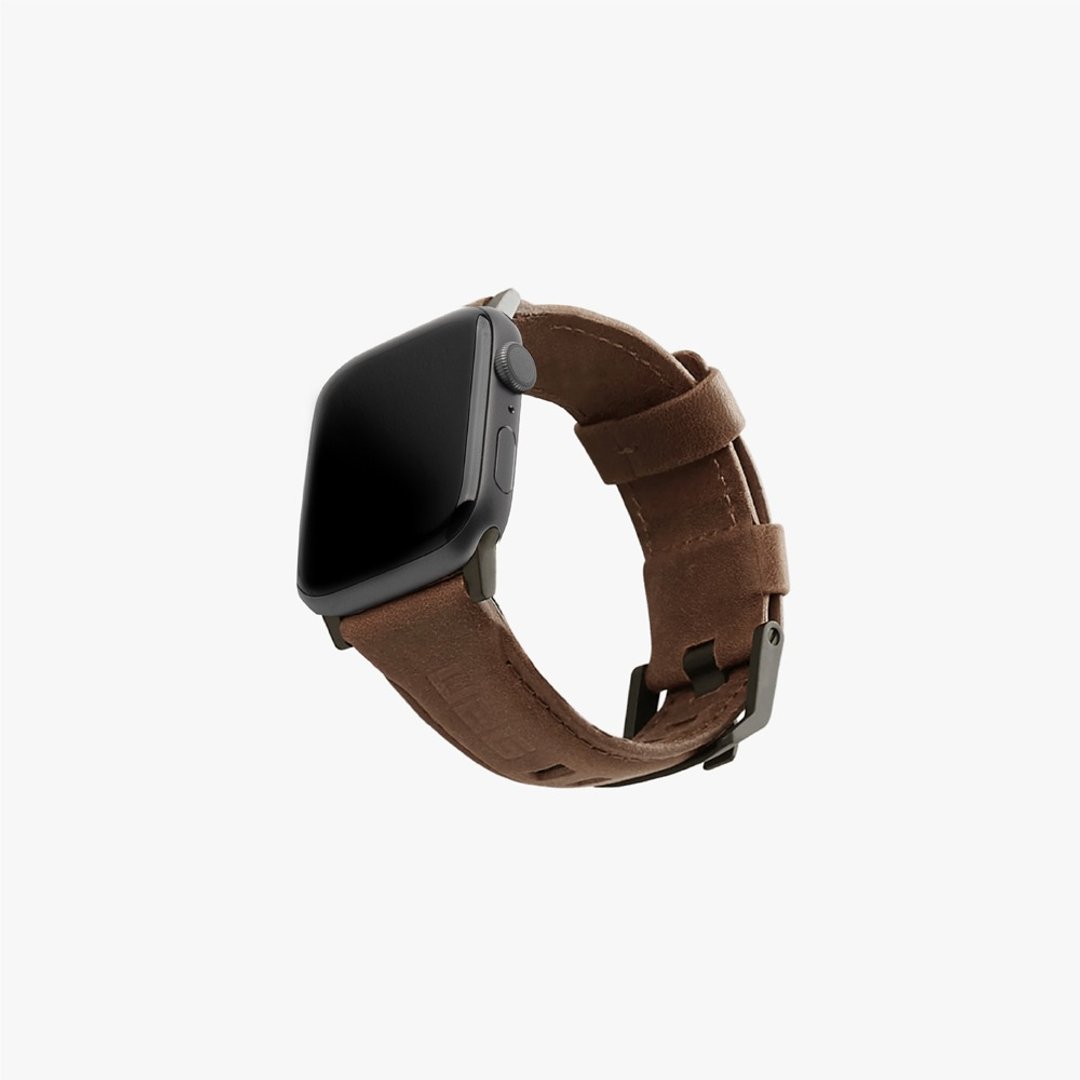 UAG Apple Watch 38/40/41/42(S10/11)mm 皮革表带-棕 - 表带 - 真皮 