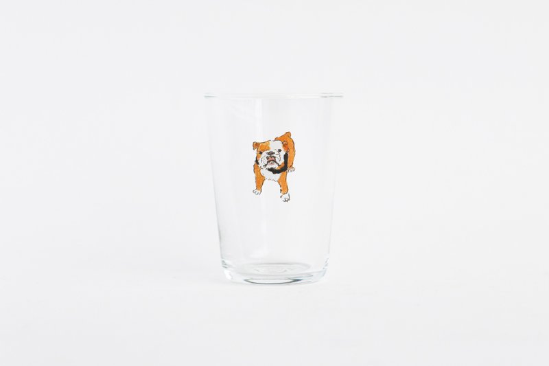 【+t企划】猫狗杯-斗牛犬 春男 - 玻璃杯 - 玻璃 透明