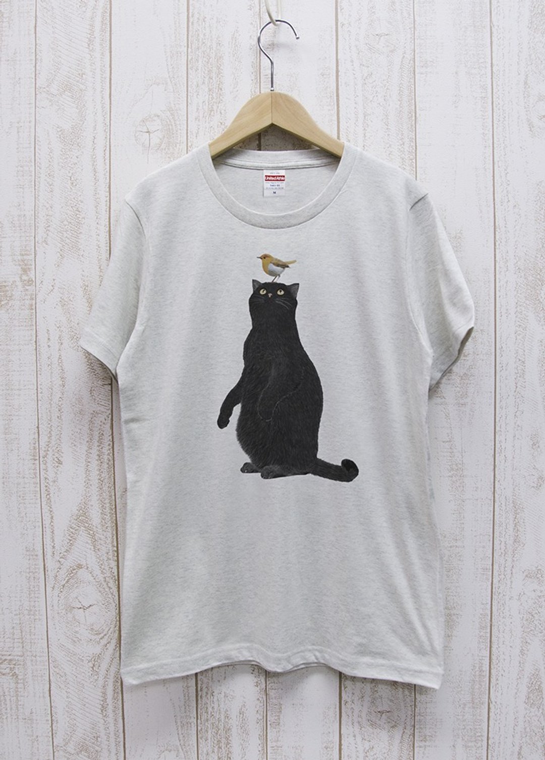 Nokke Kuroneko Tee Robin Oatmeal / R018-T-OA - 中性连帽卫衣/T 恤 - 棉 白色