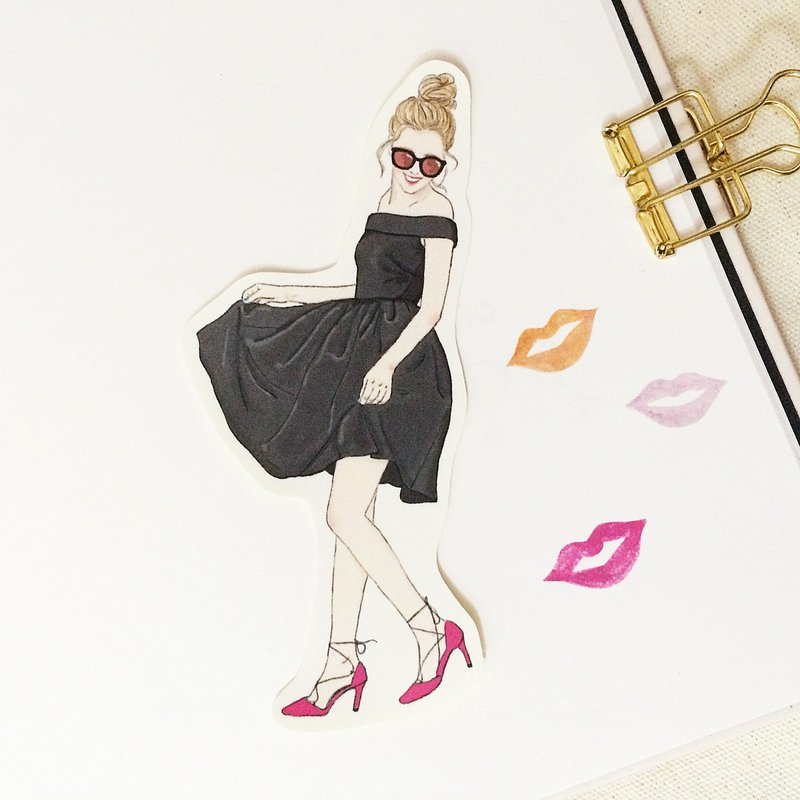 派对女孩 /单张贴纸 - 贴纸 - 纸 