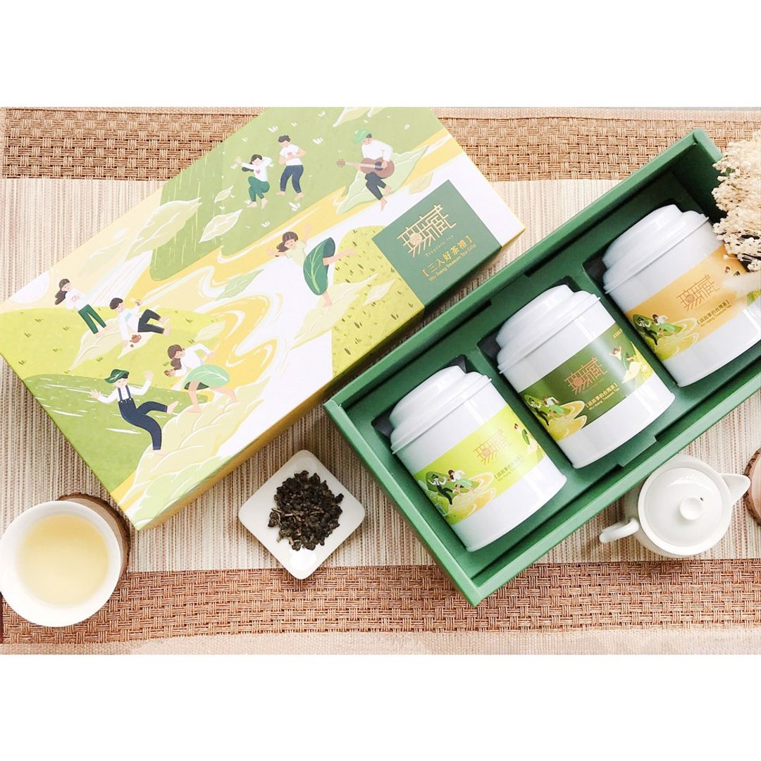 公益茶礼【无藏】阿里山愉悦茶山3入大礼盒【清新款】—温润甘美 - 茶 - 新鲜食材 多色