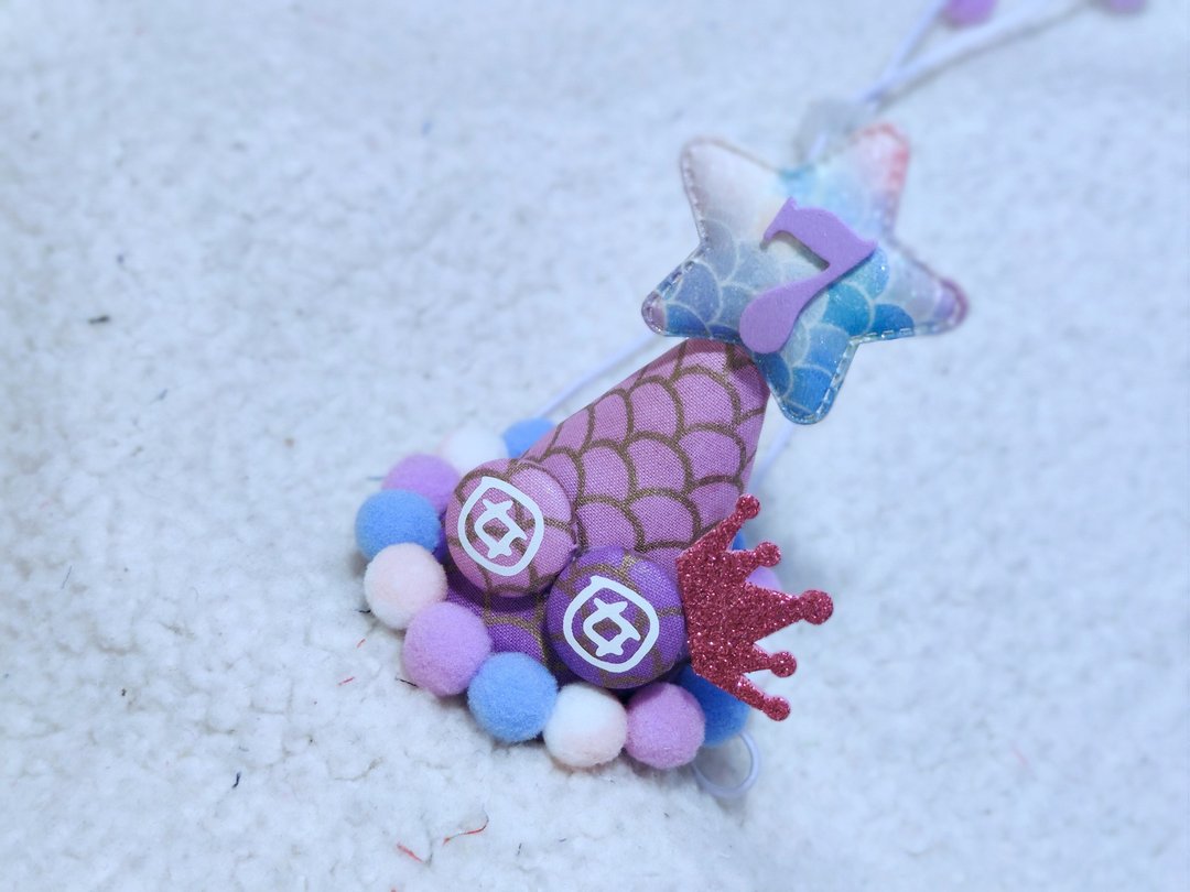 Birthday star 生日之星 宠物生日帽 - 衣/帽 - 棉 粉红色