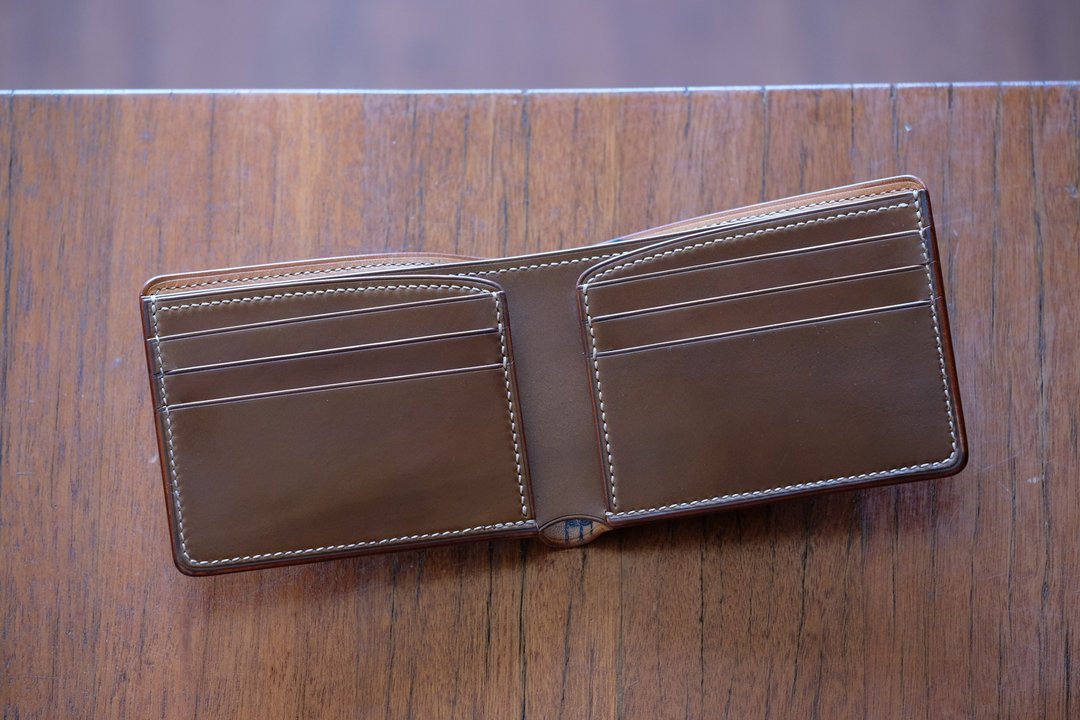 MILDY HANDS - SW01 - 马臀皮短夹 银包 Horween shell cordovan - 皮夹/钱包 - 真皮 咖啡色