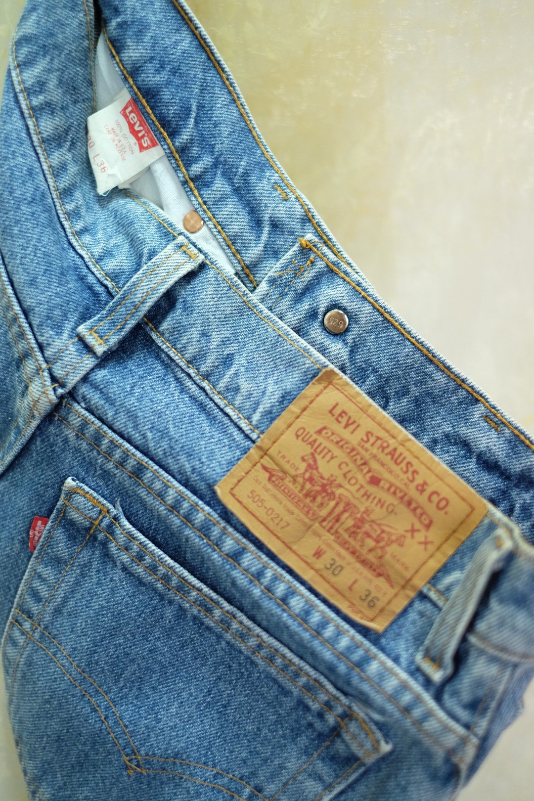 Vintage 90s Levis 505-0217 - 男士长裤 - 棉 