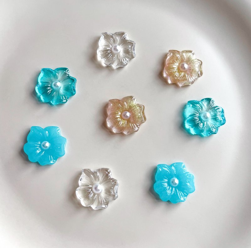 花朵绽放系列耳环- Blooming Earrings Collection - 耳环/耳夹 - 树脂 多色
