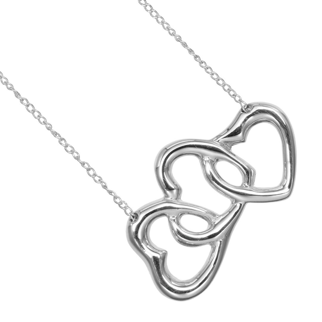 【日本直运】蒂芙尼 TIFFANY&Co. 三环爱心 项链 银 925 约 3.55g 【二手】A级 - 项链 - 银 银色