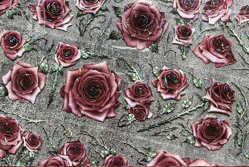 戮放 OKMT新七天流麻咕卡贴纸PET手帐胶带 - 纸胶带 - 塑料 红色