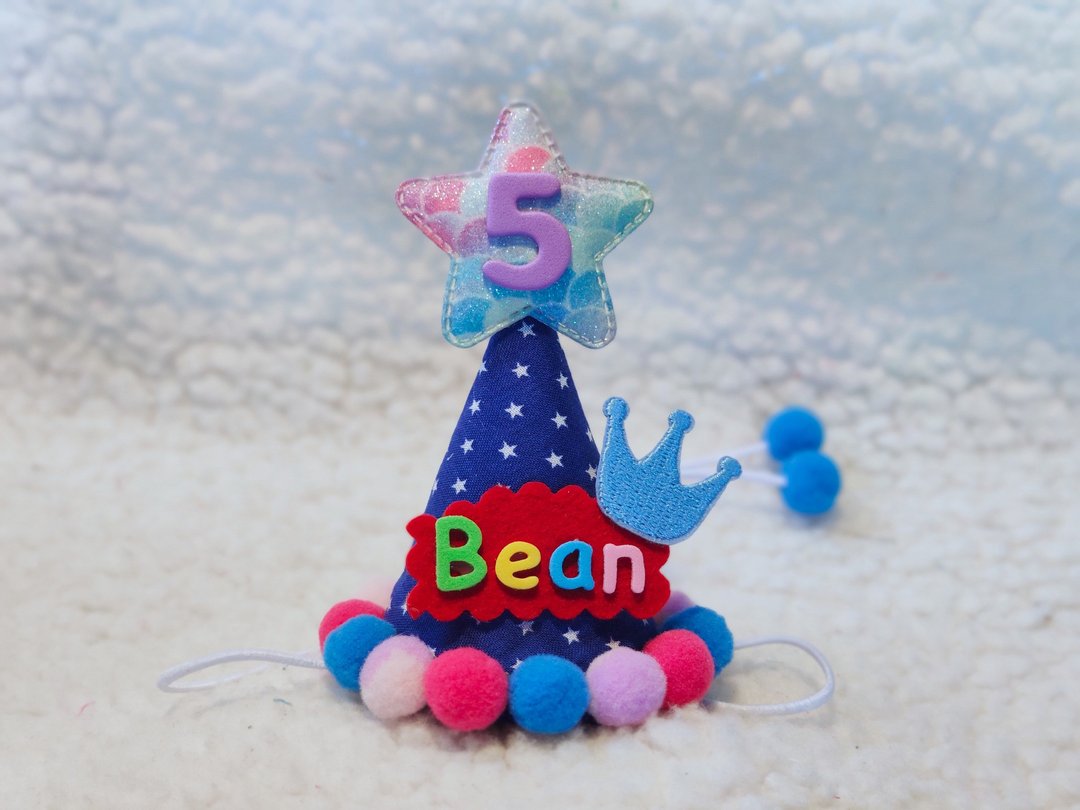 Birthday star 生日之星 宠物生日帽 柴犬 shiba - 衣/帽 - 棉 红色