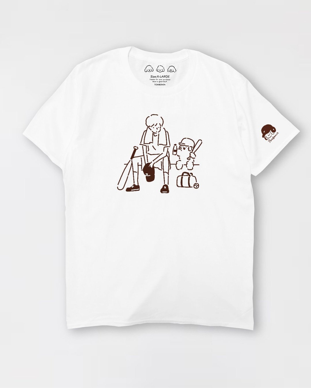Muck likes baseball t-shirts - 女装 T 恤 - 棉 白色