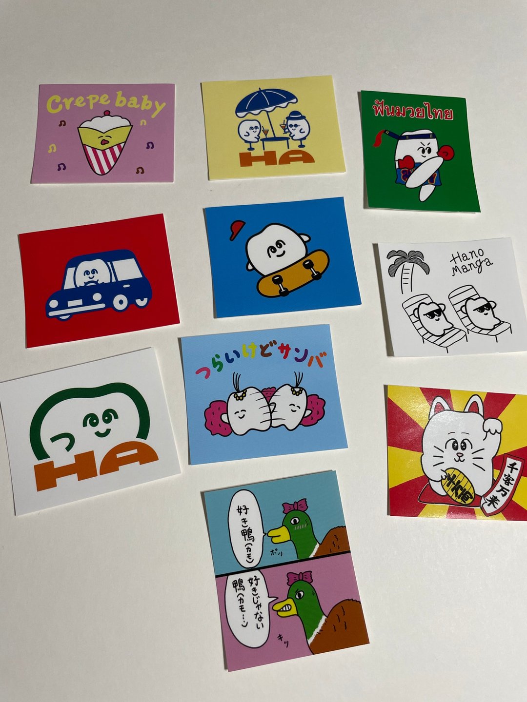 歯の漫画贴纸十张一套 - 贴纸 - 纸 