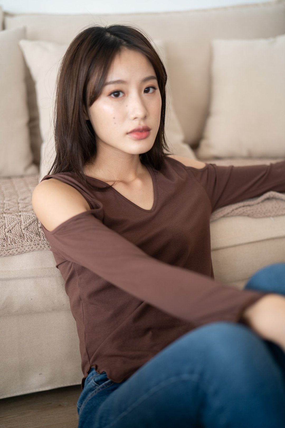 有机棉针织上衣 - 女装 T 恤 - 棉．麻 咖啡色