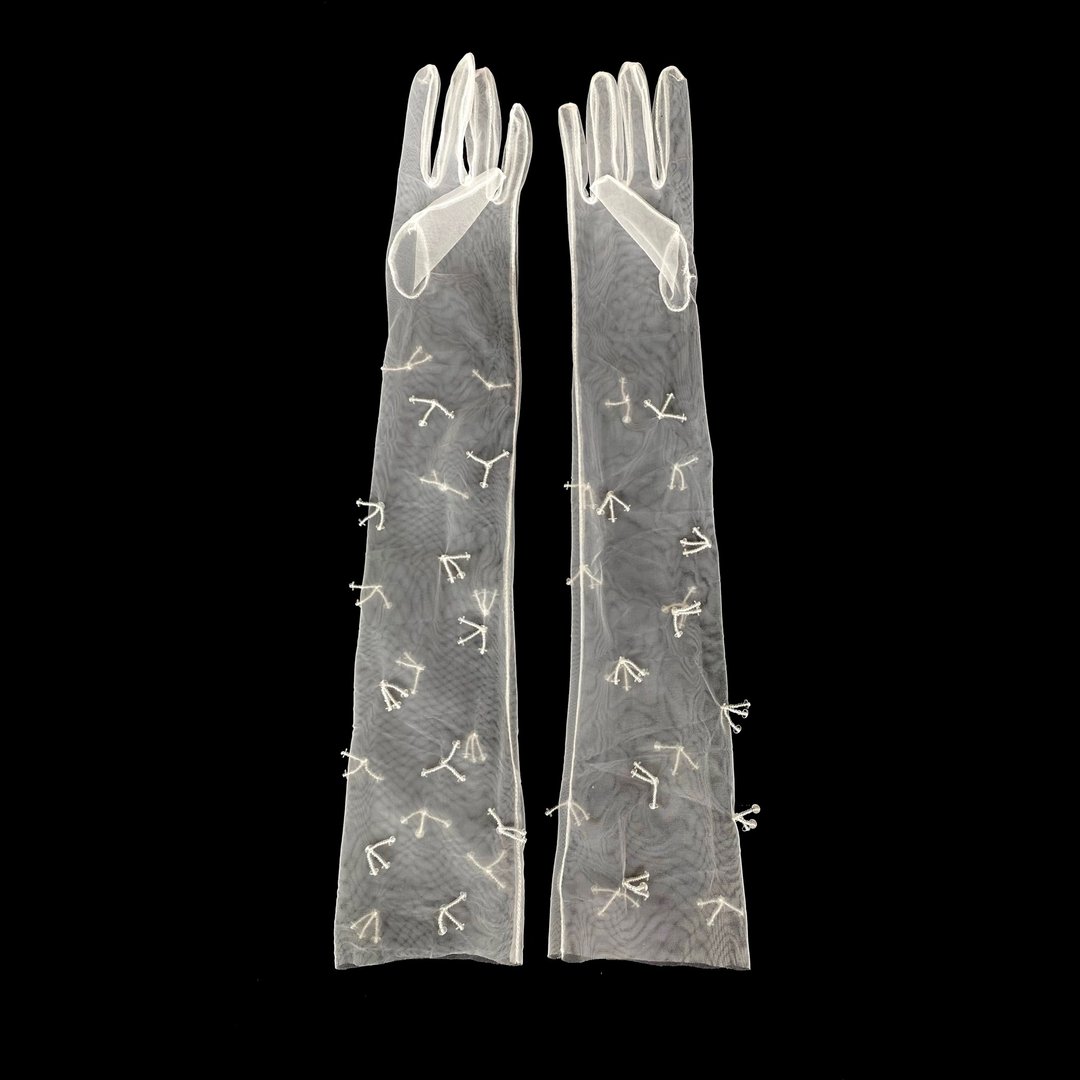 Kumi Tassel Gloves - 手套 - 绣线 白色