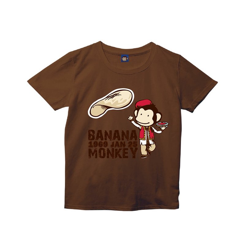 印度咖喱阿三 大人短T - 女装 T 恤 - 棉．麻 咖啡色