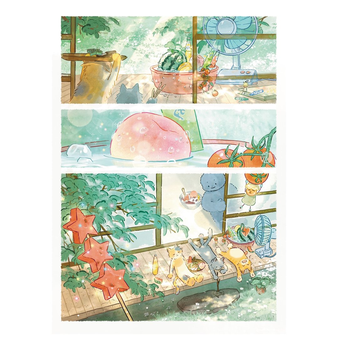 夏日庭院 - 卡片/明信片 - 纸 透明