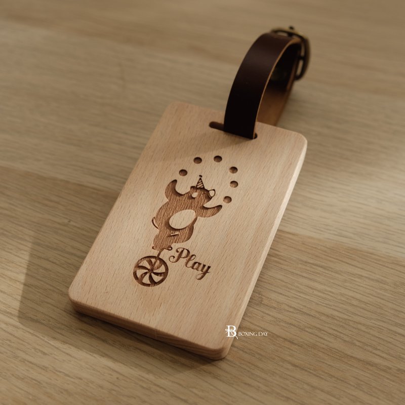 方形行李吊牌 /书包挂牌/礼物/开学/新鲜人礼物 - 其他 - 木头 咖啡色