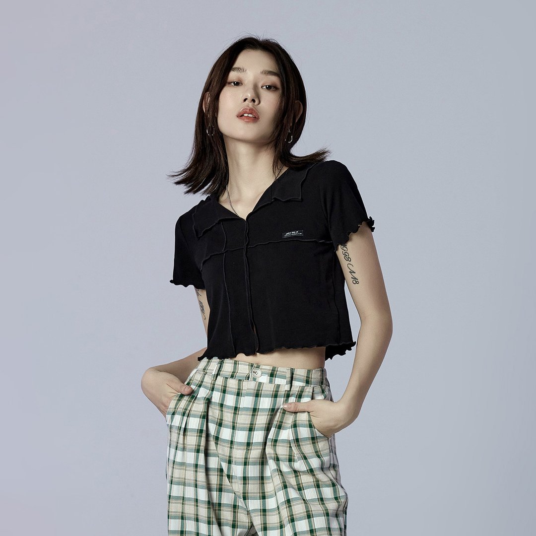 城市哥德门徒棉质上衣 - 多色 - 女装上衣 - 其他材质 黑色