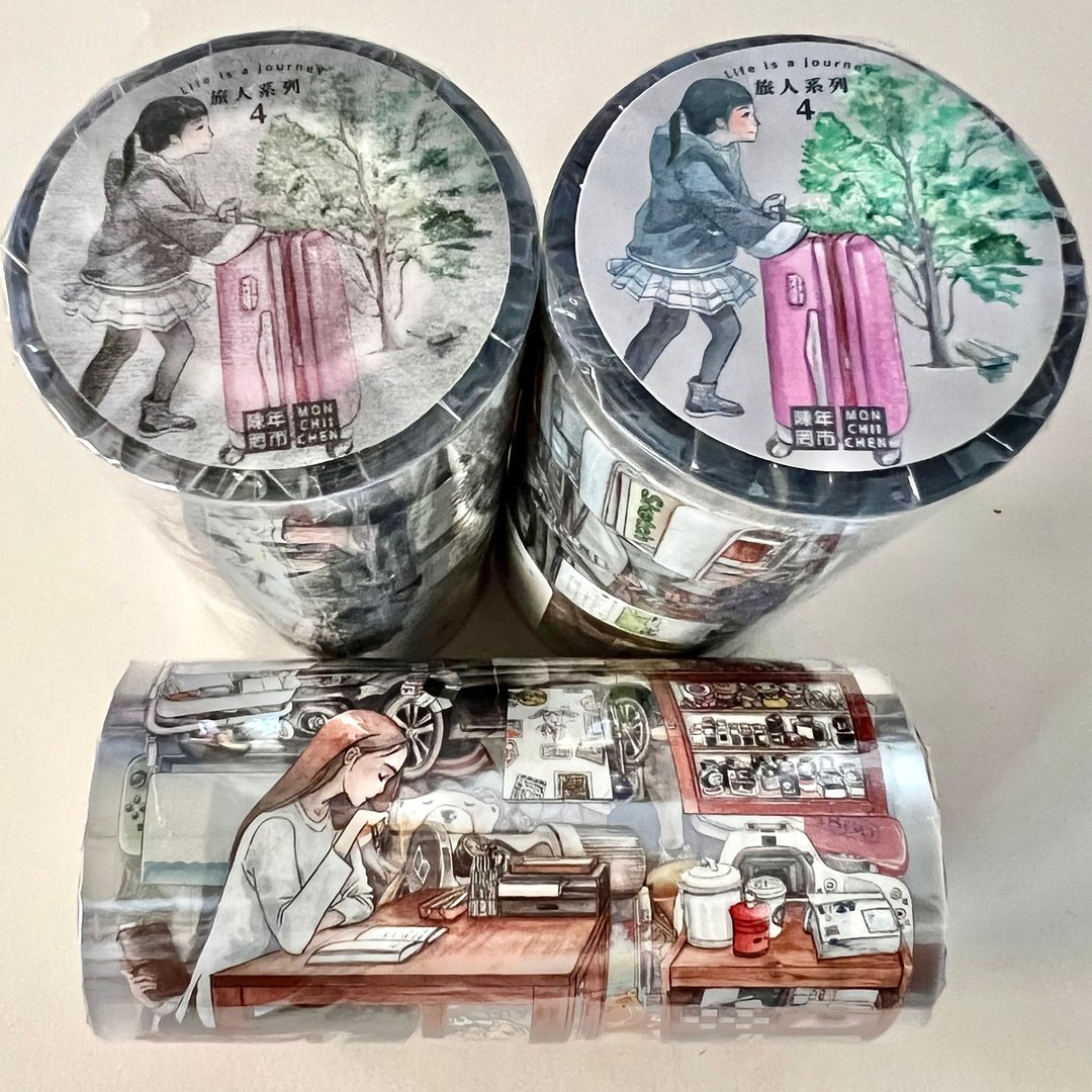旅人系列-4 亮面PET胶带 / Traveler collection 4 - 纸胶带 - 塑料 
