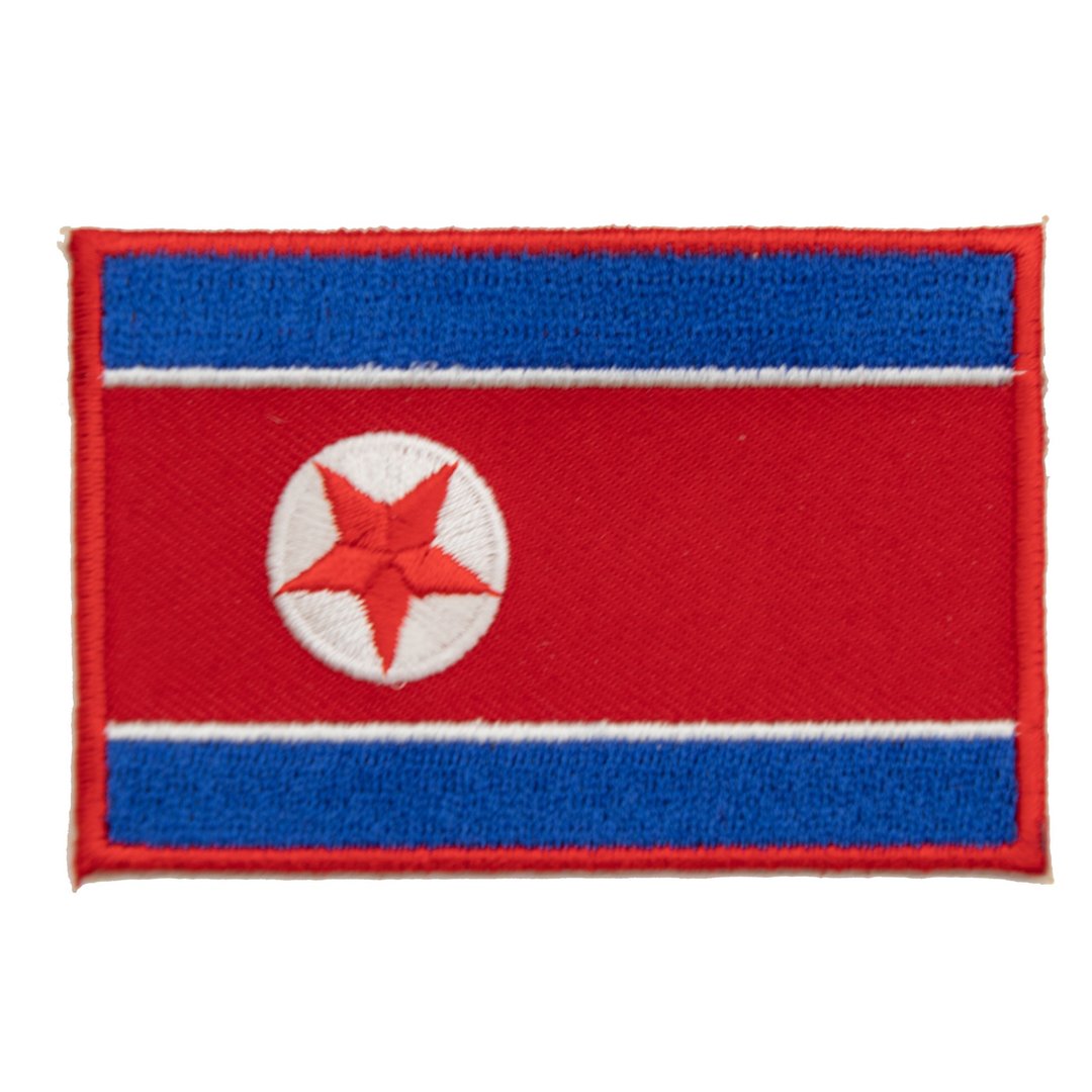 北韩 刺绣贴纸 布艺识别章 刺绣布章 Flag Patch袖标 肩章贴 熨斗 - 徽章/别针 - 绣线 多色