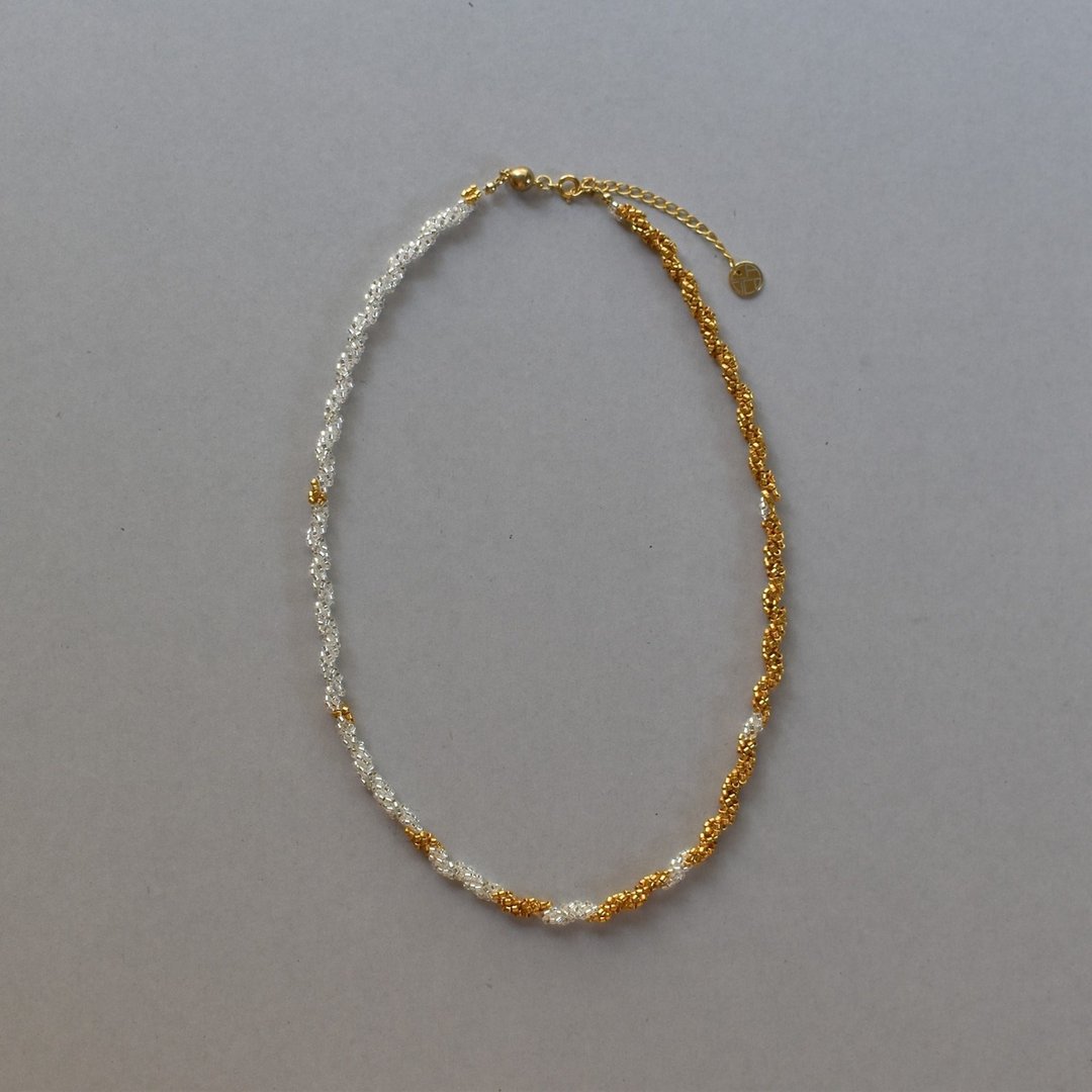 螺旋 45cm / 金色 - 项链 - 玻璃 