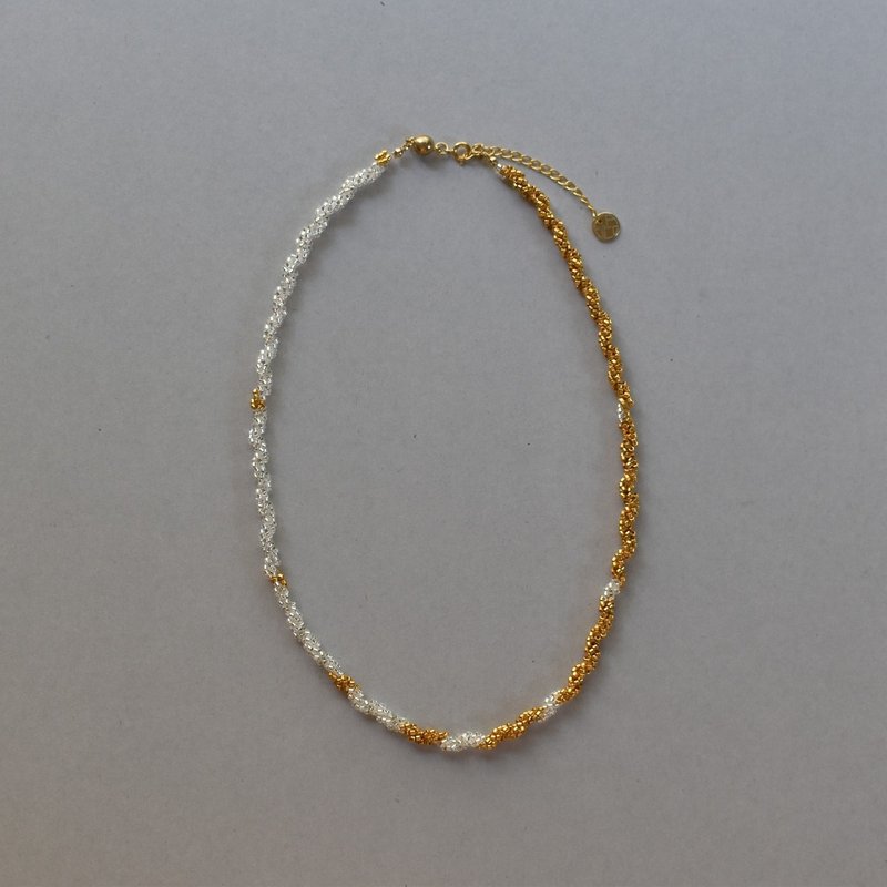 螺旋 45cm / 金色 - 项链 - 玻璃 